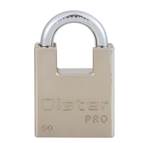 Candado Oister PRO con hombro 60mm Níquel Odis