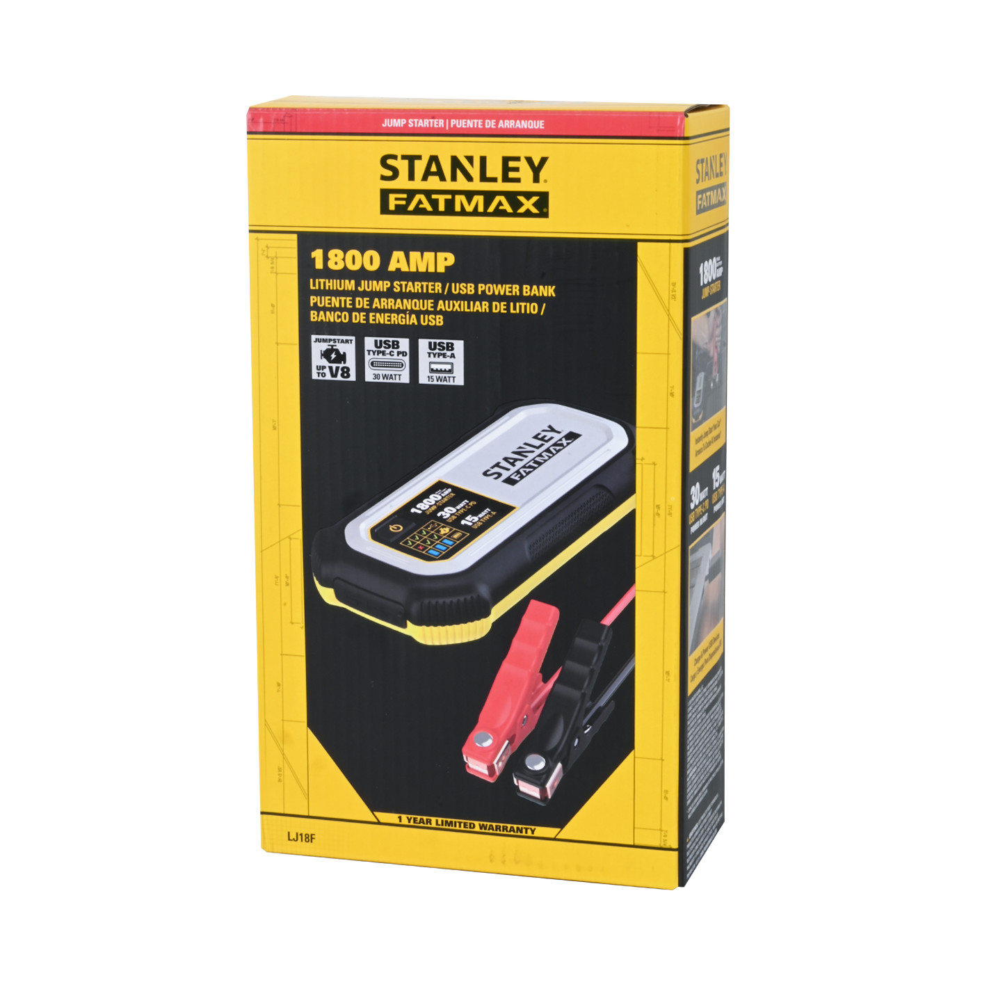 arrancador-de-bateria-stanley-fatmax-1800-amp (6) Partidor de Batería 12V 1800amp Fatmax Stanley - Imagen 9