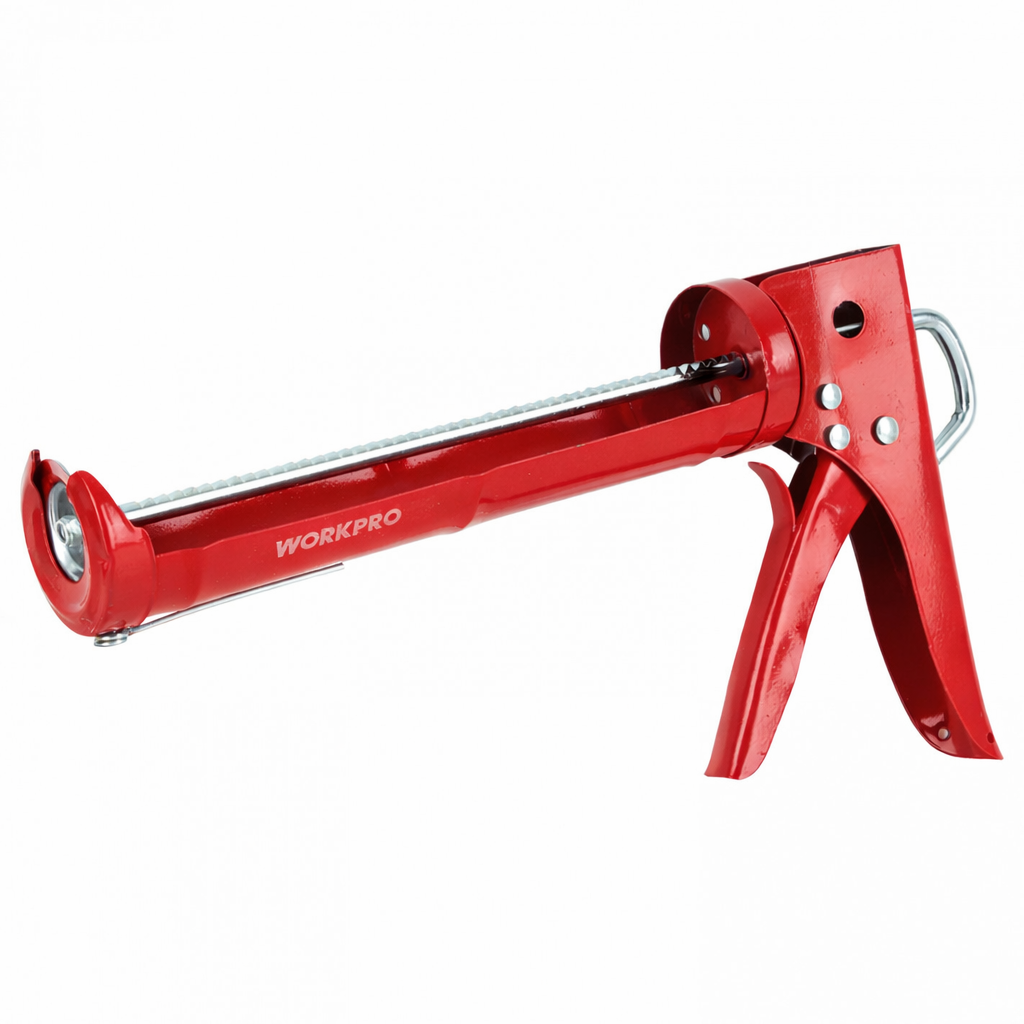 Pistola de silicona ROJA Pistola calafatera 9"con freno w024002we WorkPro - Imagen 1
