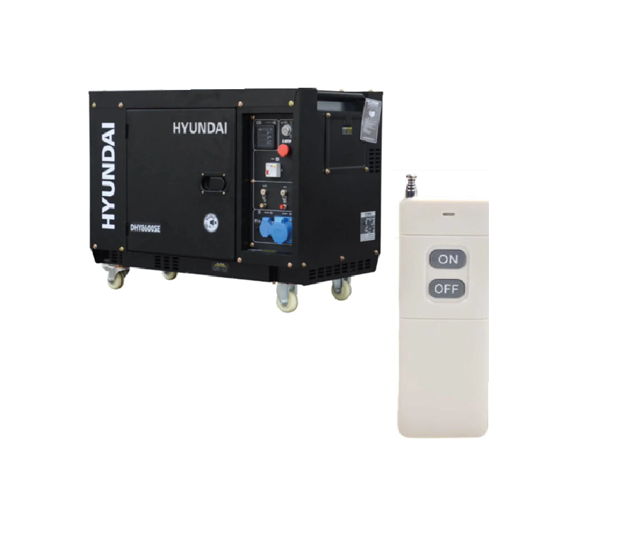 8600se+CONTROL Kit Generador Eléctrico Diesel 6300W + Control Remoto Hyundai - Imagen 1