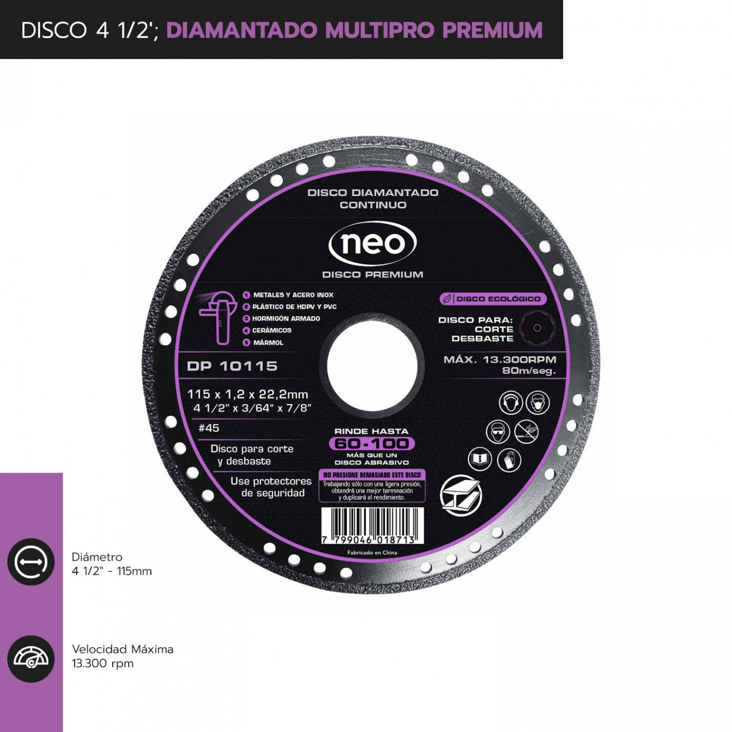 disco-4-1-2-diamantado-multipro-premium-dp-10115 (1) Disco diamantado 4 1/2" multiproposito premium dp 10115 Neo - Imagen 3